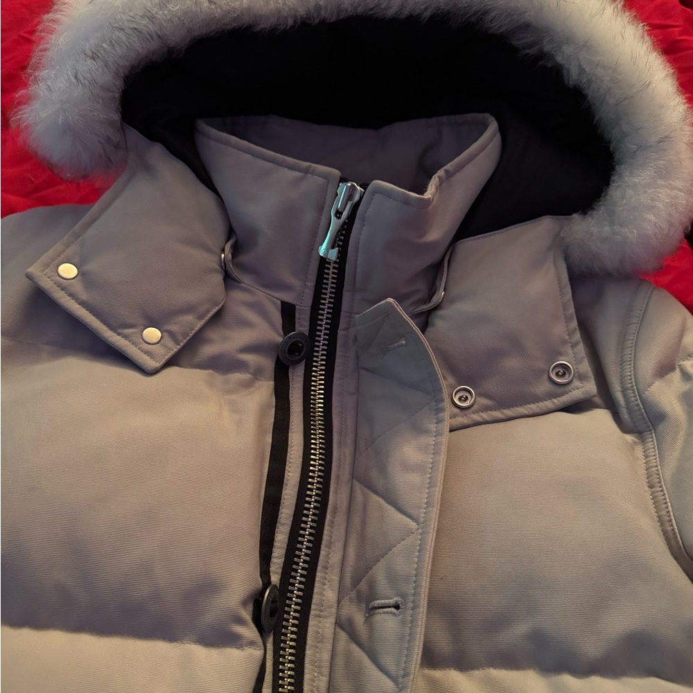 Moose Knuckles Grey Puffer Jacket